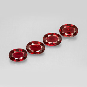 Gemas de espinela rojo natural de  ct, corte óvalo, VVS-VS
