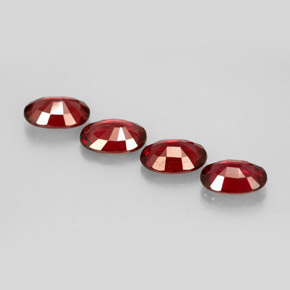 Gemas de espinela rojo natural de  ct, corte óvalo, VVS-VS