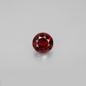 Espinela rojo natural de 0,70 ct, corte redondo, VS