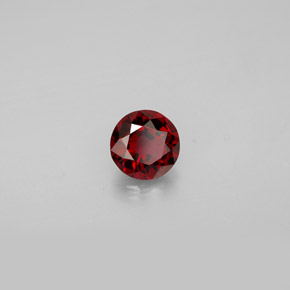 Espinela rojo natural de 0,70 ct, corte redondo, VS