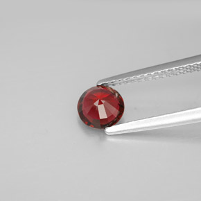 Espinela rojo natural de 0,70 ct, corte redondo, VS
