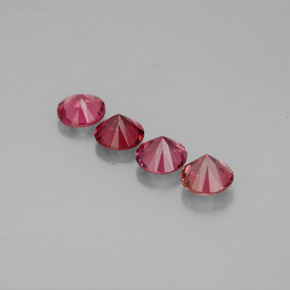 Gemas de espinela rojo natural de  ct, corte redondo, VVS-VS