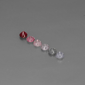 Gemas de espinela multicolor natural de  ct, corte redondo, VVS-VS