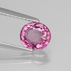 Espinela rosa natural de 1,18 ct, corte óvalo, VVS-VS