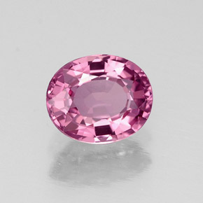 Espinela rosa natural de 0,87 ct, corte óvalo, VVS-VS