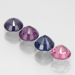 Gemas de espinela multicolor natural de  ct, corte redondo, VVS-VS