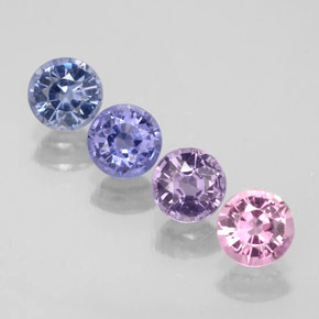 Gemas de espinela multicolor natural de  ct, corte redondo, VVS-VS