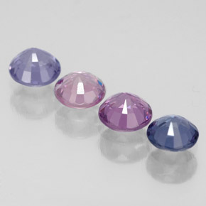 Gemas de espinela multicolor natural de  ct, corte redondo, VVS-VS
