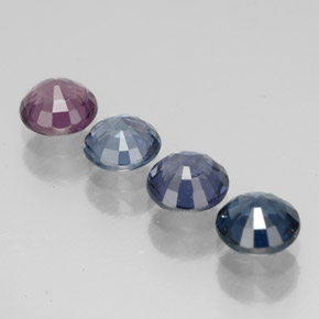 Gemas de espinela multicolor natural de  ct, corte redondo, VVS-VS