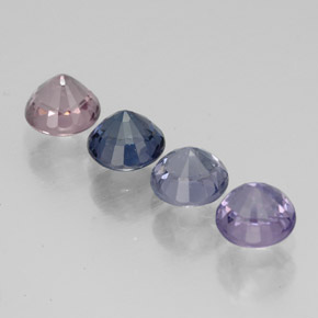 Gemas de espinela multicolor natural de  ct, corte redondo, VVS-VS