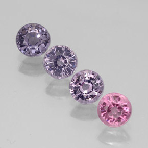 Gemas de espinela multicolor natural de  ct, corte redondo, VVS-VS