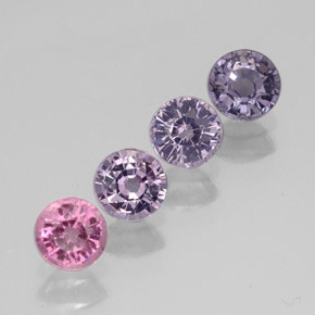 Gemas de espinela multicolor natural de  ct, corte redondo, VVS-VS