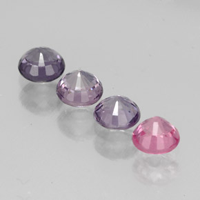 Gemas de espinela multicolor natural de  ct, corte redondo, VVS-VS