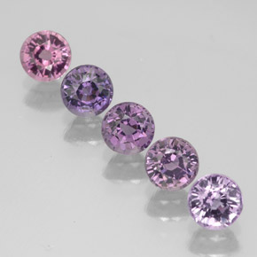 Gemas de espinela multicolor natural de  ct, corte redondo, VVS-VS