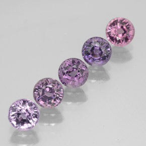 Gemas de espinela multicolor natural de  ct, corte redondo, VVS-VS