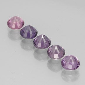 Gemas de espinela multicolor natural de  ct, corte redondo, VVS-VS