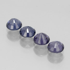Gemas de espinela azul natural de  ct, corte redondo, VVS-VS