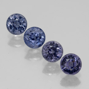 Gemas de espinela azul natural de  ct, corte redondo, VVS-VS