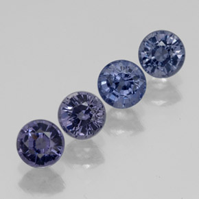 Gemas de espinela azul natural de  ct, corte redondo, VVS-VS