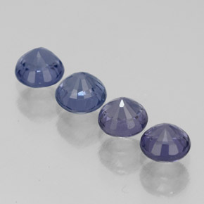 Gemas de espinela azul natural de  ct, corte redondo, VVS-VS
