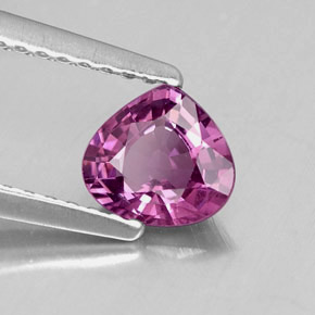 Espinela violeta natural de 0,68 ct, en forma de pera, VVS