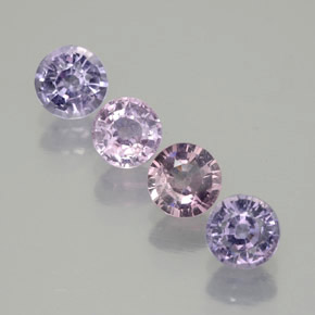 Gemas de espinela multicolor natural de  ct, corte redondo, VS-SI