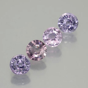 Gemas de espinela multicolor natural de  ct, corte redondo, VS-SI