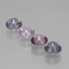 Gemas de espinela multicolor natural de  ct, corte redondo, VS-SI