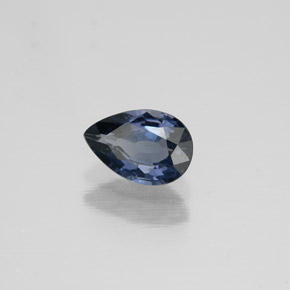 Espinela azul natural de 0,56 ct, en forma de pera, VVS-VS