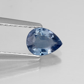 Espinela azul natural de 0,58 ct, en forma de pera, VS