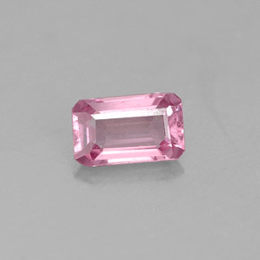 Espinela rosa natural de 0,46 ct, corte esmeralda, VS