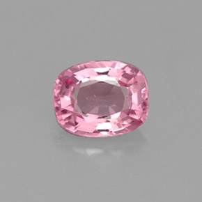 Espinela rosa natural de 0,64 ct, corte cojín, VVS-VS