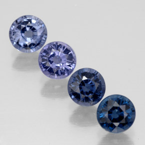 Gemas de espinela multicolor natural de  ct, corte redondo, VVS-VS