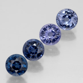 Gemas de espinela multicolor natural de  ct, corte redondo, VVS-VS