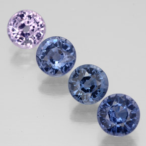 Gemas de espinela multicolor natural de  ct, corte redondo, VVS-VS