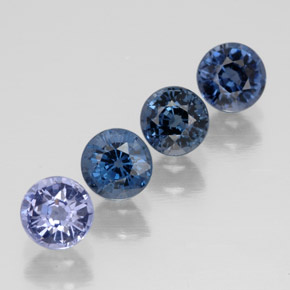Gemas de espinela multicolor natural de  ct, corte redondo, VVS-VS