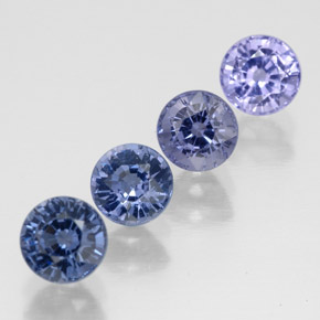Gemas de espinela multicolor natural de  ct, corte redondo, VVS-VS