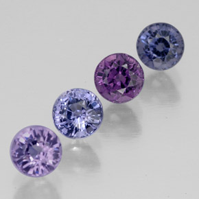 Gemas de espinela multicolor natural de  ct, corte redondo, VVS-VS