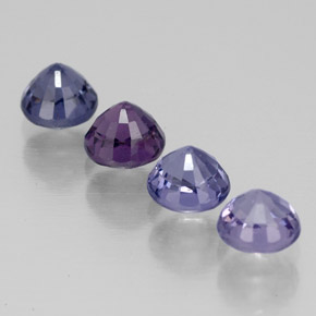 Gemas de espinela multicolor natural de  ct, corte redondo, VVS-VS