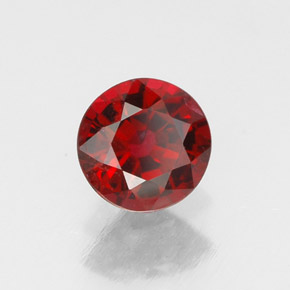 Espinela rojo natural de 0,68 ct, corte redondo, VS