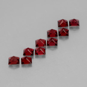 Gemas de espinela rojo natural de  ct, cuadrado, VVS-VS