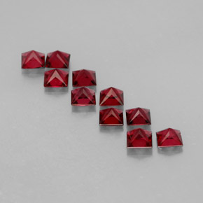 Gemas de espinela rojo natural de  ct, cuadrado, VVS-VS