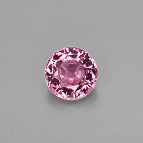 Espinela rosa natural de 0,75 ct, corte redondo, VS