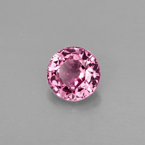 Espinela rosa natural de 0,75 ct, corte redondo, VS