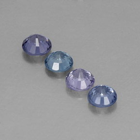 Gemas de espinela multicolor natural de  ct, corte redondo, VVS-VS