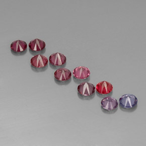 Gemas de espinela multicolor natural de  ct, corte redondo, VVS-VS