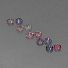 Gemas de espinela multicolor natural de  ct, corte redondo, VVS-VS