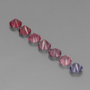 Gemas de espinela multicolor natural de  ct, corte redondo, VVS-VS