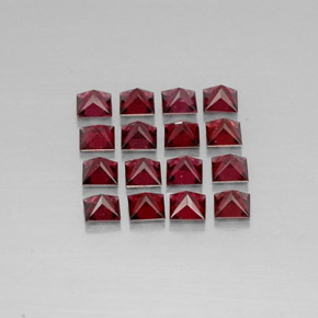 Gemas de espinela rojo natural de  ct, cuadrado, VVS-VS