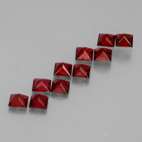 Gemas de espinela rojo natural de  ct, cuadrado, VVS-VS